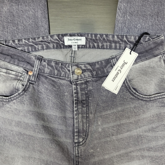 Juicy Couture Venice Gray Marble Wash Raw Hem Jeans - NWT - Picture 4 of 5